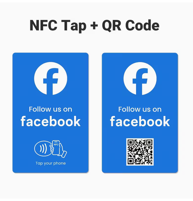 NFC Tap & QR Code Follow Us Card for Instagram